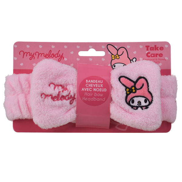 Diadema rosa Skin Care TAKE CARE con lazo y diseño de My Melody