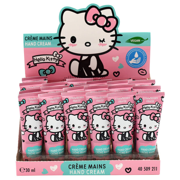 Crema de manos Hello Kitty de fresa en tubo rosa de 30 ml - 3