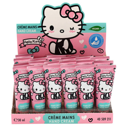 Crema de manos Hello Kitty de fresa en tubo rosa de 30 ml - 3