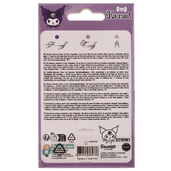 Blíster de pegatinas de Kuromi Hello Kitty con strass - 3