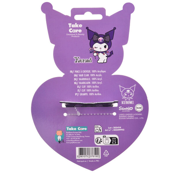 Pinza para el pelo morada con diseño de Kuromi - 3