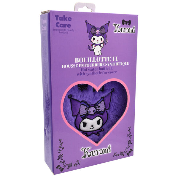 Bolsa de agua caliente de peluche morado con diseño de Kuromi - 3