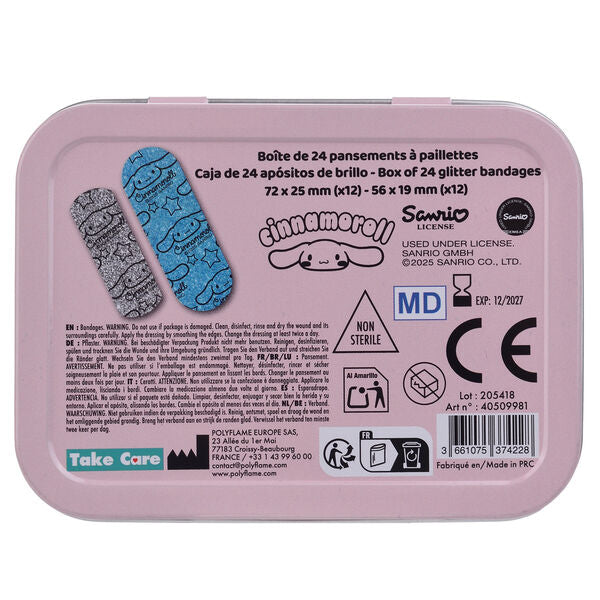 Caja metálica azul de tiritas Cinnamoroll Hello Kitty - 3