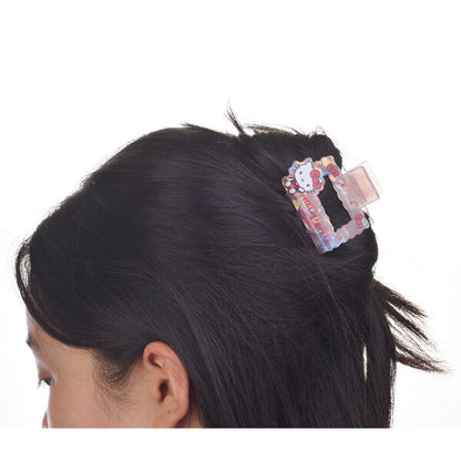 Pinza de pelo rosa de Hello Kitty con lazos y estrellas - 4
