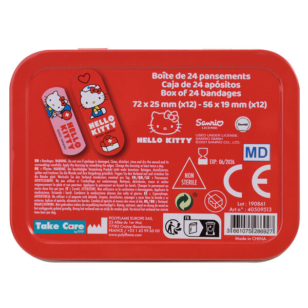Caja metálica rosa de tiritas Hello Kitty - 4