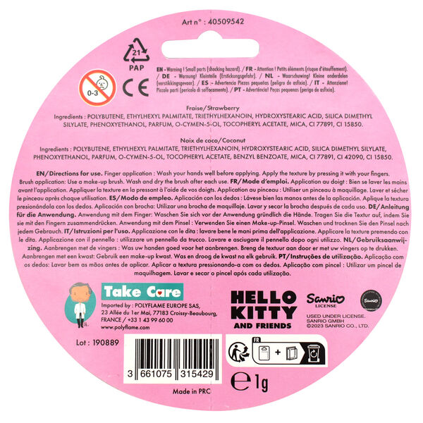 Blíster con dos bálsamos labiales 3D de Hello Kitty y Kuromi - 4