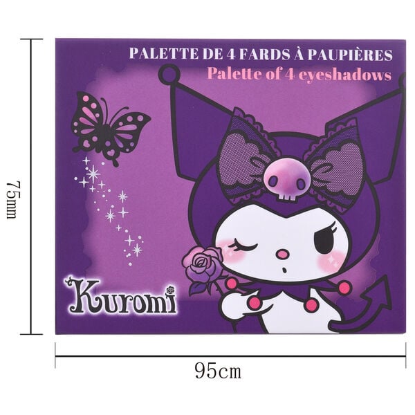 Paleta morada de 4 sombras de ojos Kuromi Hello Kitty - 4