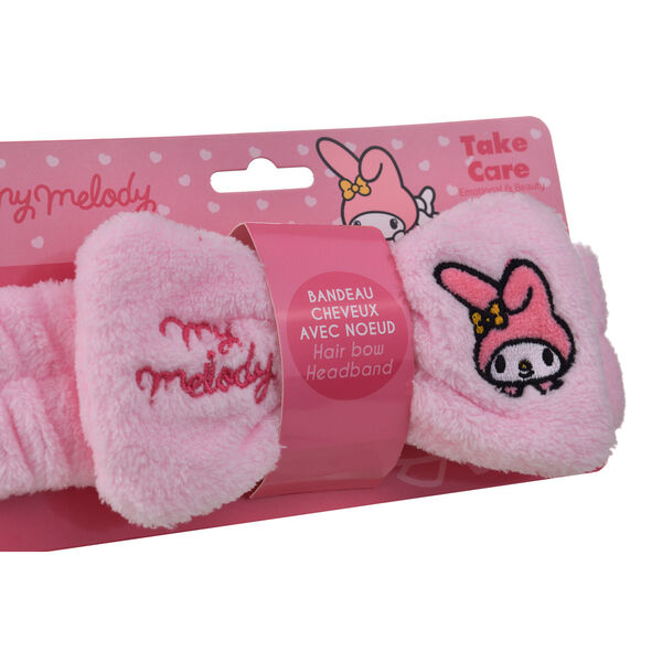 Diadema rosa Skin Care TAKE CARE con lazo y diseño de My Melody - 3