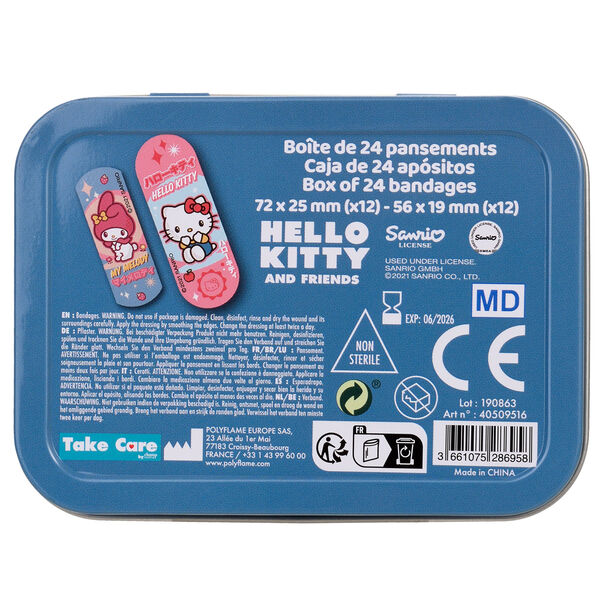 Caja metálica rosa para tiritas Hello Kitty & Friends - 4