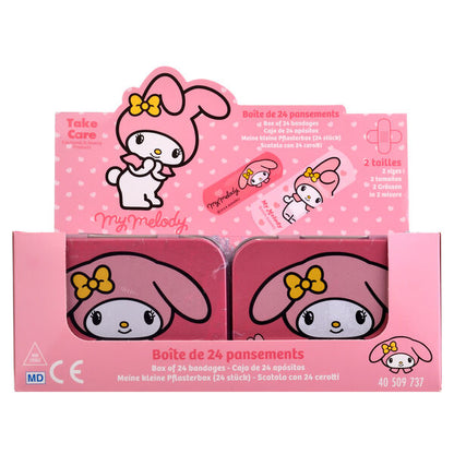 Caja metálica rosa de tiritas con ilustración de My Melody - 5
