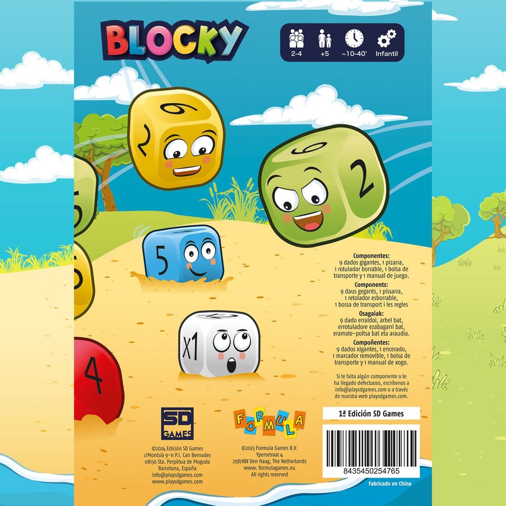 Caja del juego de mesa Blocky de SD Games - 3