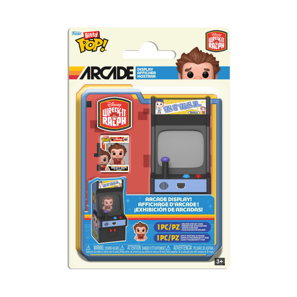 Figura Funko Bitty POP! de Wreck-It Ralph junto a una máquina arcade - 2