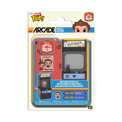 Figura Funko Bitty POP! de Wreck-It Ralph junto a una máquina arcade - 2