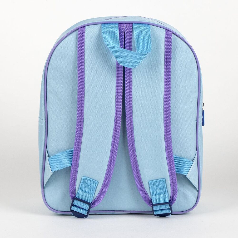 Mochila Frozen Disney azul y lila con Elsa, Anna y Olaf - 2