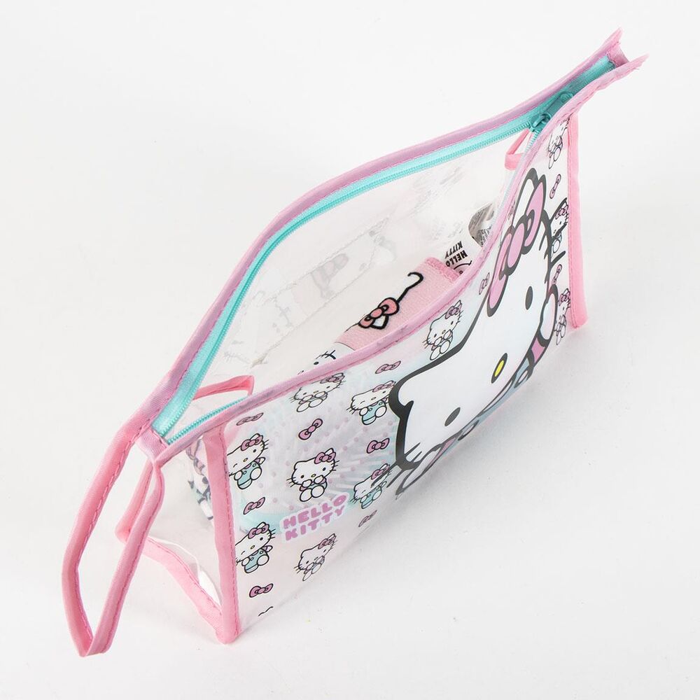 Neceser escolar Hello Kitty rosa con cepillo y toalla - 2