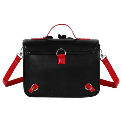 Bolso mochila de Minnie Disney negro y rojo con correa larga - 4