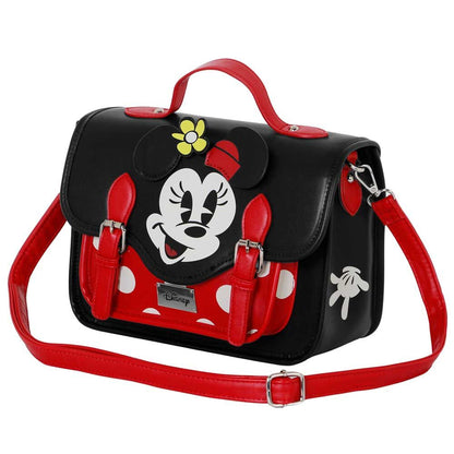 Bolso mochila de Minnie Disney negro y rojo con correa larga - 5