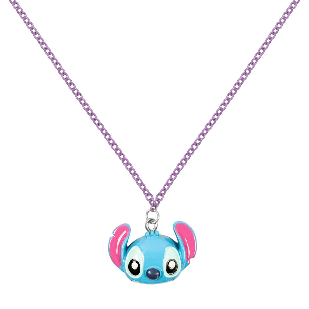 Collar morado de dos capas con colgantes de Stitch y Ohana - 5