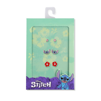 Set de tres pares de pendientes Stitch Disney - 3