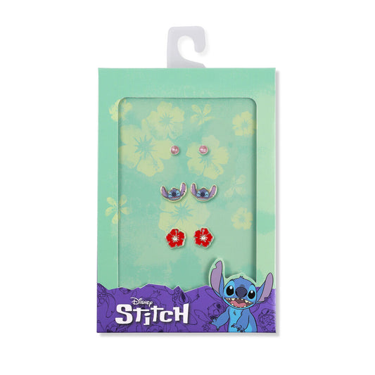 Set de tres pares de pendientes Stitch Disney - 3