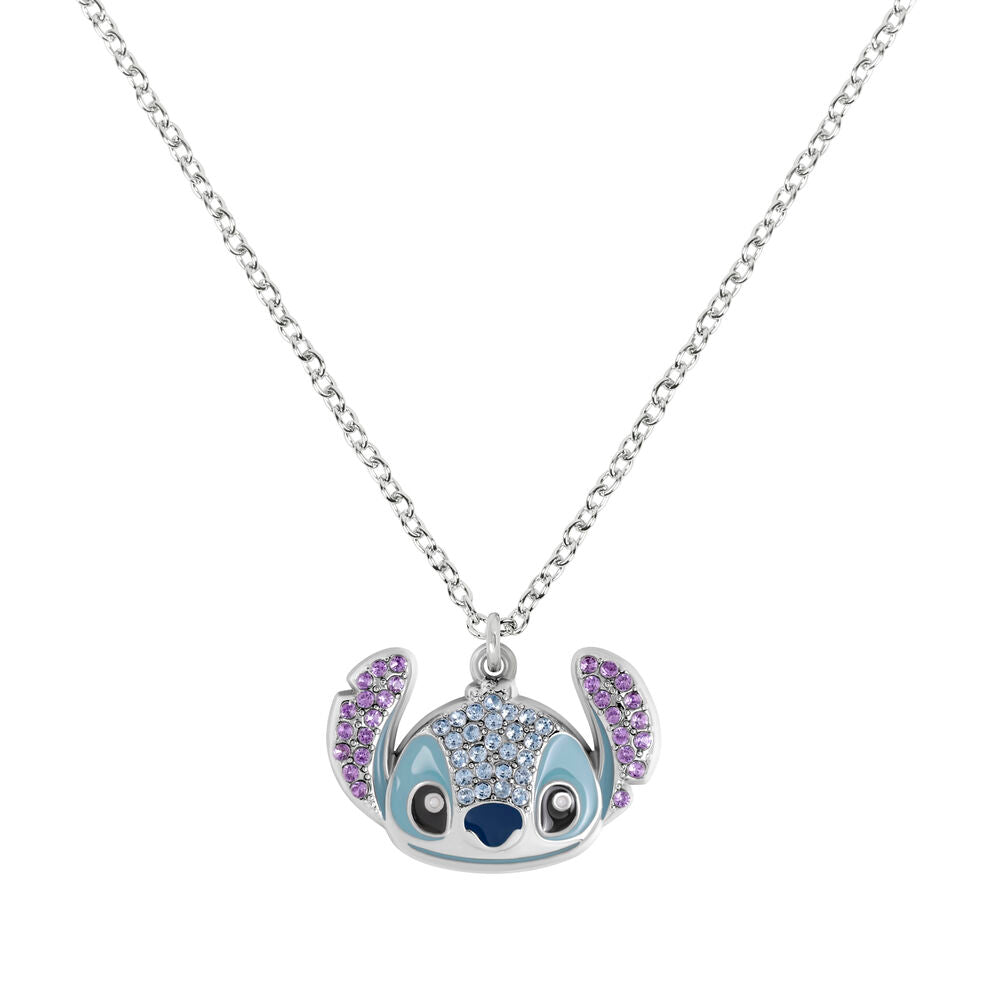 Colgante de Stitch Disney con cadena y piedras brillantes