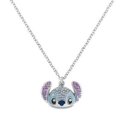 Colgante de Stitch Disney con cadena y piedras brillantes