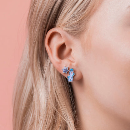 Set de pendientes Frozen con copos de nieve, Olaf, Elsa y Anna - 5