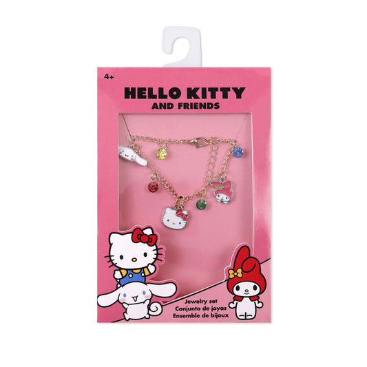 Pulsera de charms Hello Kitty, My Melody y Cinnamoroll con piedras de colores - 2