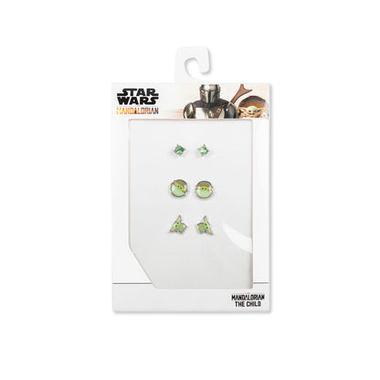 Set de tres pares de pendientes de Grogu Baby Yoda de Star Wars - 2