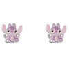 Pendientes de Ángel de Stitch Disney bañados en plata