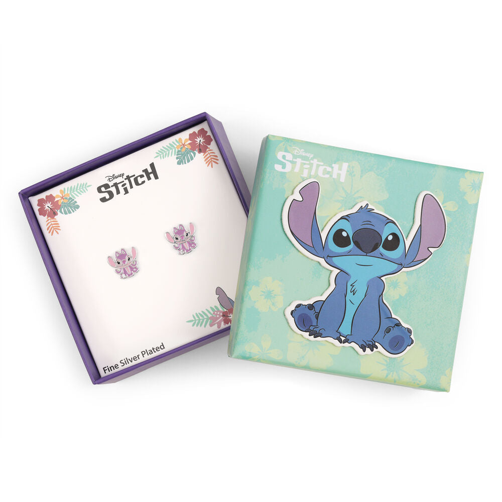 Pendientes de Ángel de Stitch Disney bañados en plata - 2