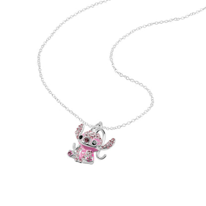 Colgante Angel de Disney Stitch con piedras rosas - 2