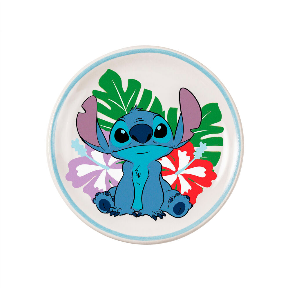Pendientes de Stitch Disney con plato decorativo tropical - 3