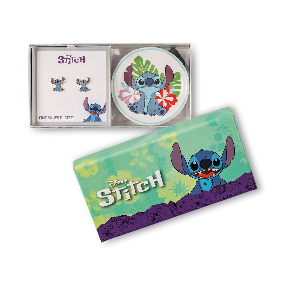 Pendientes de Stitch Disney con plato decorativo tropical - 4