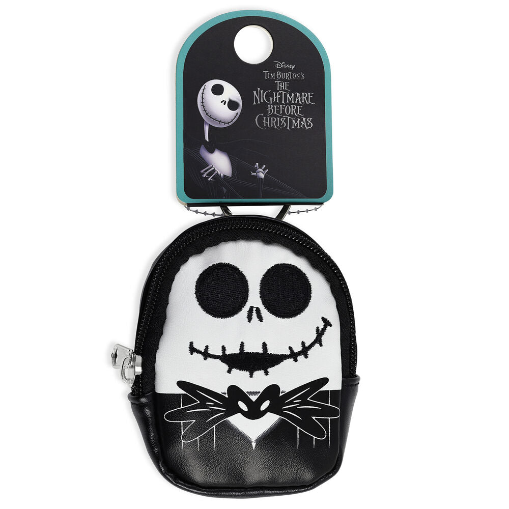Llavero mini mochila 3D de Jack Skellington en blanco y negro - 2