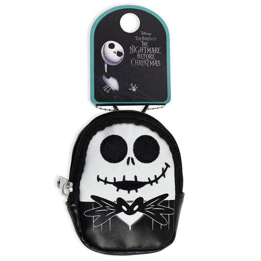 Llavero mini mochila 3D de Jack Skellington en blanco y negro - 2