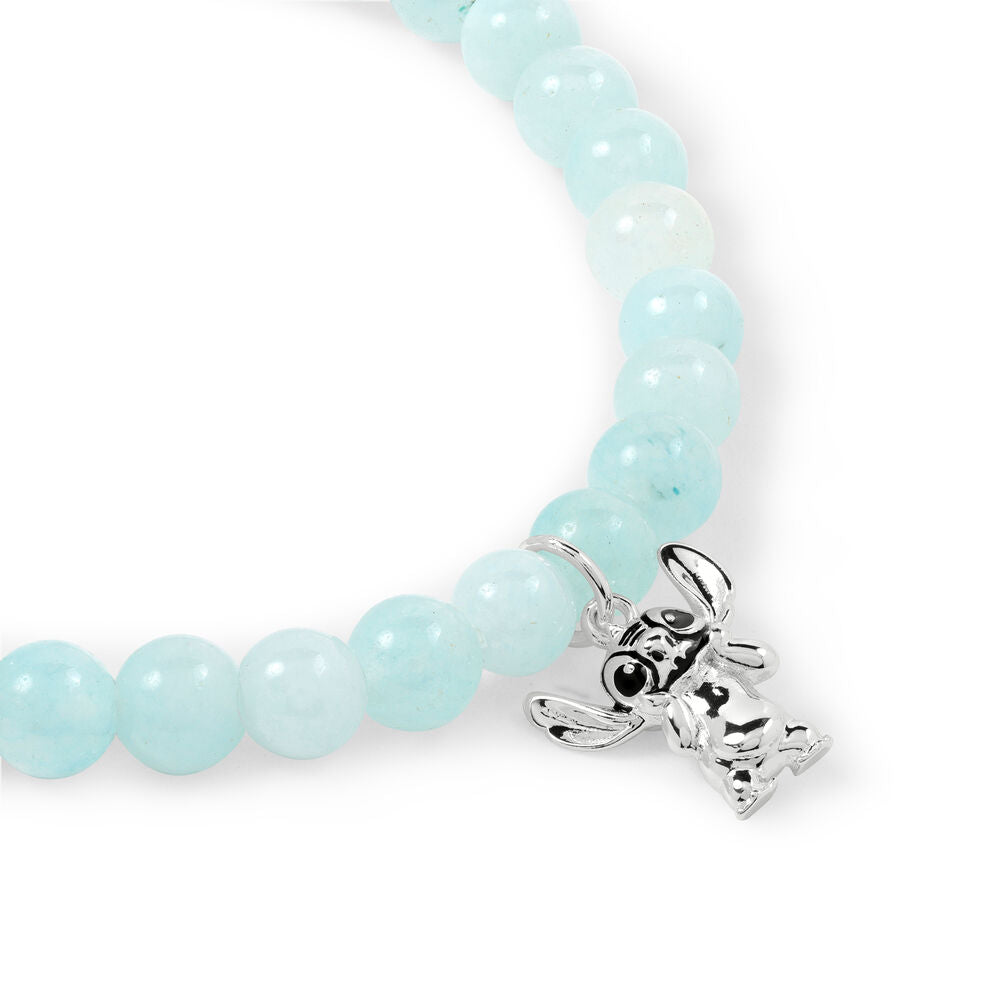 Pulsera expansora de cuentas azul claro con colgante de Stitch - 3
