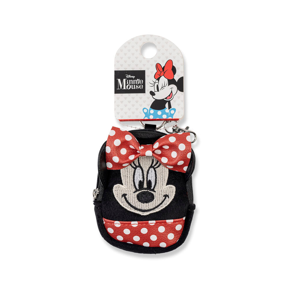 Llavero mini mochila 3D de Minnie Mouse con lazo rojo de lunares - 2