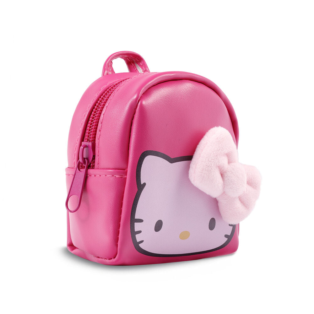 Llavero mini mochila rosa de Hello Kitty con lazo 3D - 2