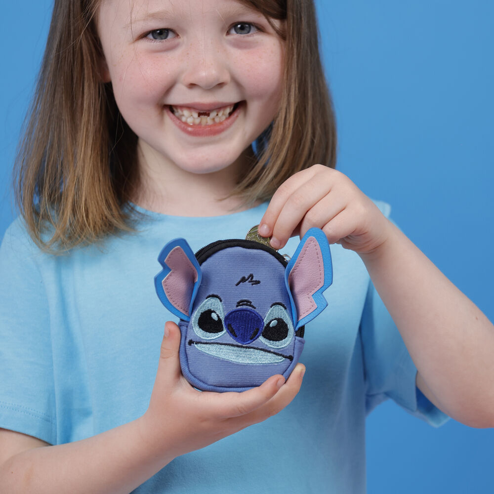 Llavero mini mochila azul de Stitch Disney con orejas y cierre de cremallera - 2