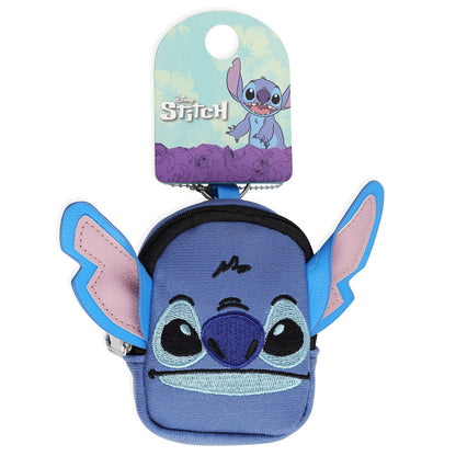 Llavero mini mochila azul de Stitch Disney con orejas y cierre de cremallera - 3