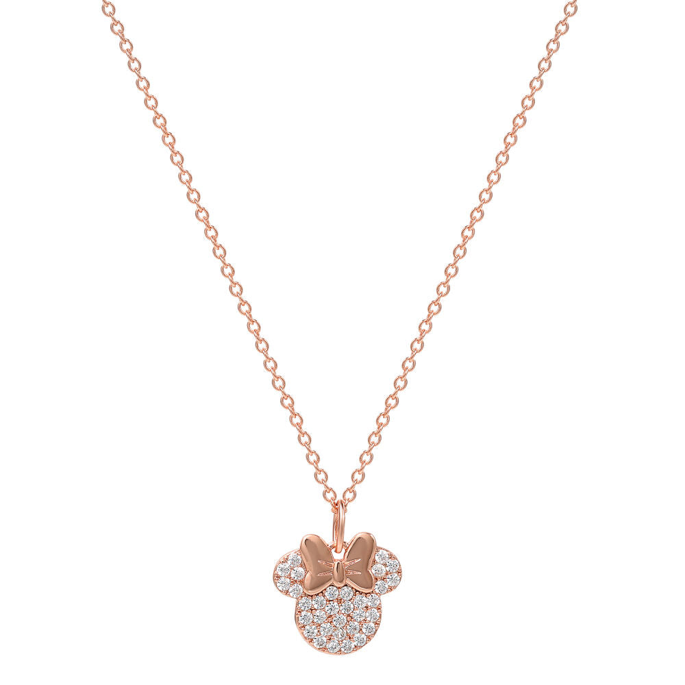 Colgante Minnie Disney con lazo en tono oro rosa - 2