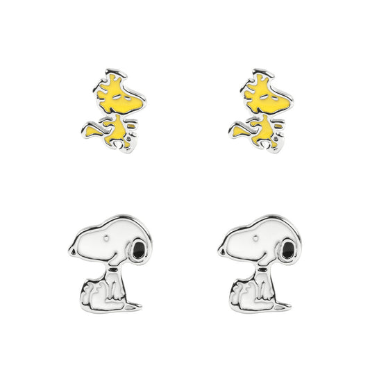Set de pendientes de Snoopy y Woodstock en dos diseños