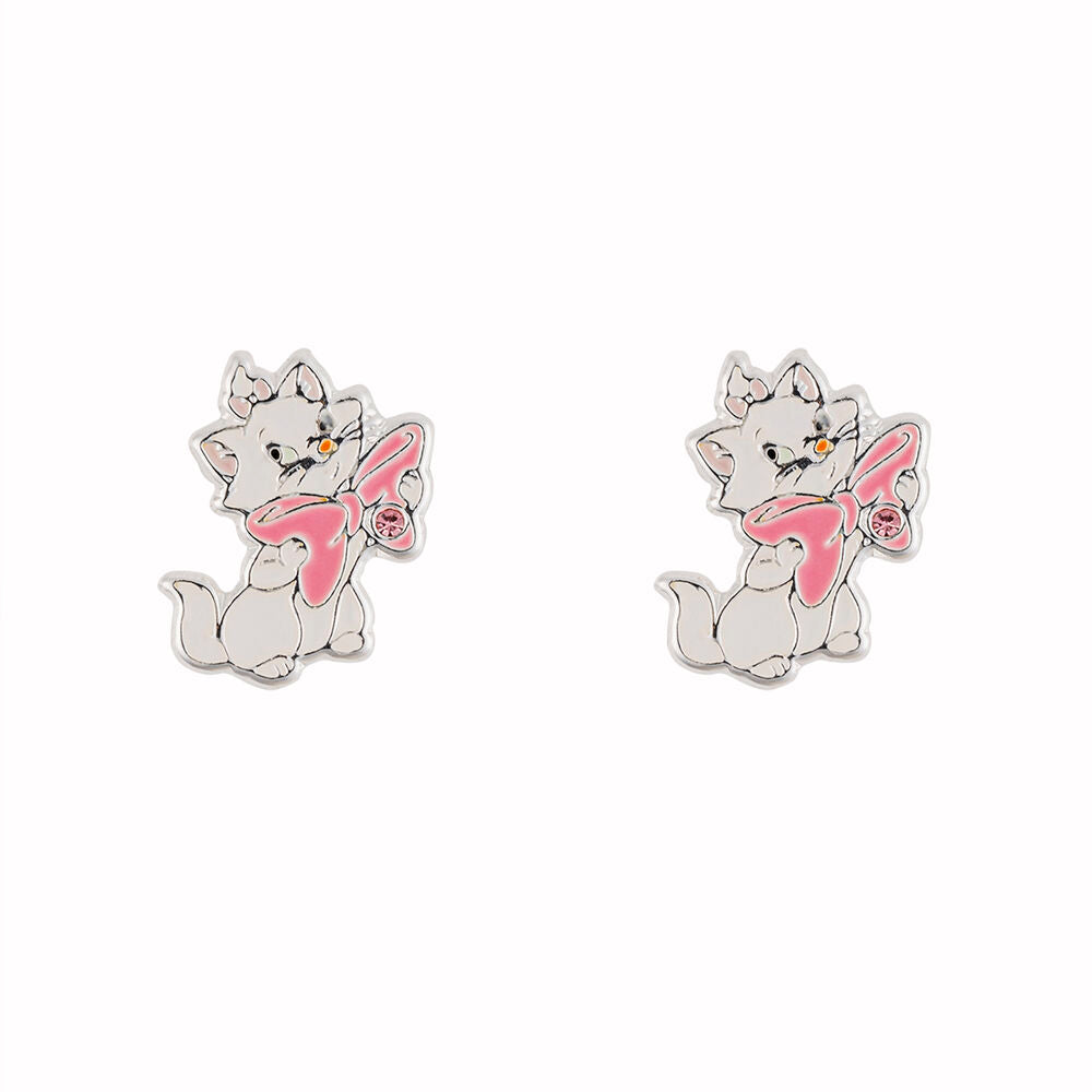 Pendientes de Marie de Los Aristogatos Disney con lazo rosa