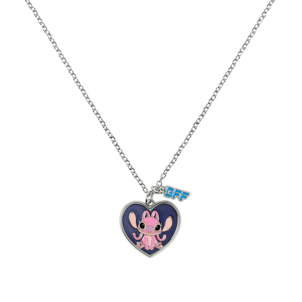 Set de dos colgantes Disney de Stitch y Angel con corazones BFF - 2
