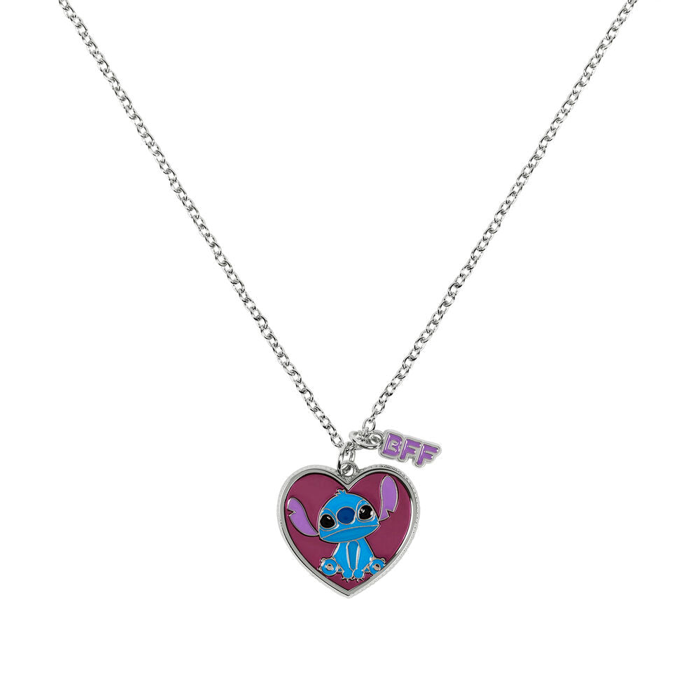 Set de dos colgantes Disney de Stitch y Angel con corazones BFF - 4