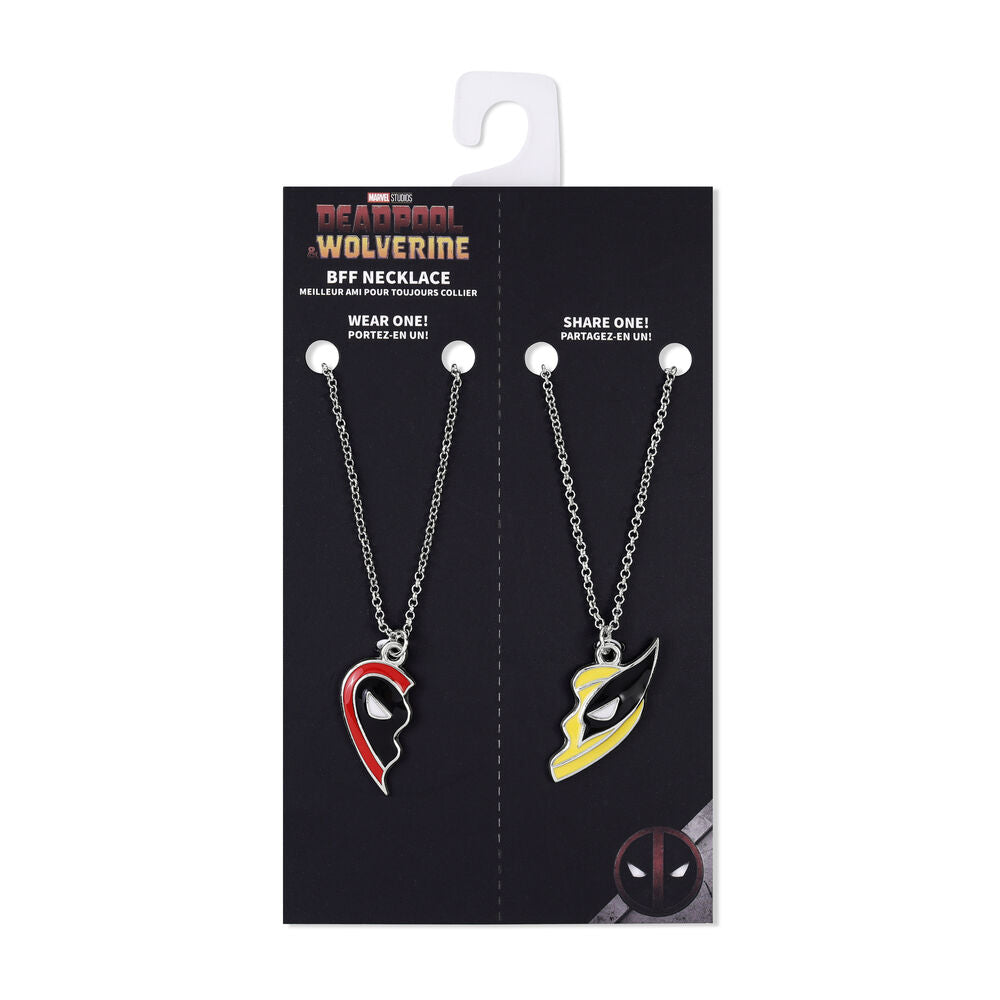 Set de dos colgantes de Deadpool y Lobezno con corazón dividido - 3
