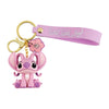 Llavero rosa de Angel de Stitch Disney con flor y correa Sweet Sweet Angel