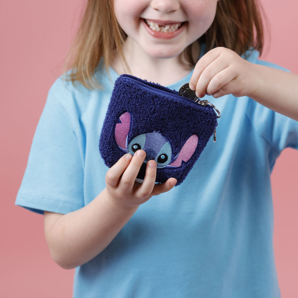 Llavero monedero azul de Stitch Disney con cremallera - 3
