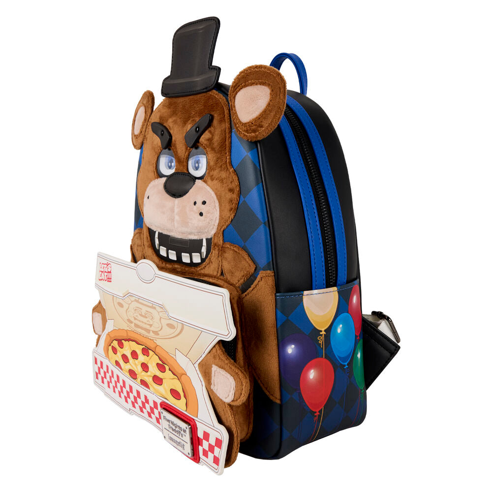Mochila Loungefly de Freddy de Five Nights at Freddy's con caja de pizza - 3